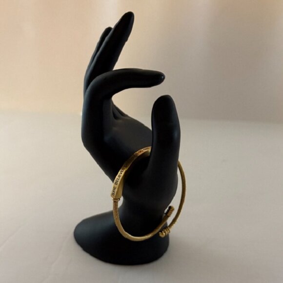 Inspire Me "She Believe She Could So She Did" Gold Bracelet - Picture 2 of 5